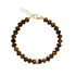 Chunky Tiger's Eye Beaded Bracelet by Becket & Quill, handmade in Los Angeles