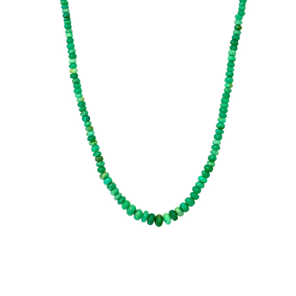 Green opal beaded necklace