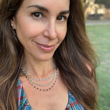 Clover chain necklace-black