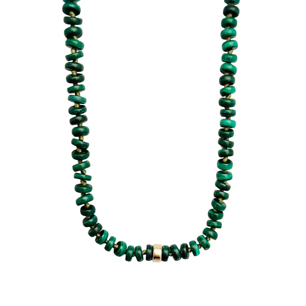 Chunky Malachite Beaded Necklace