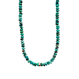 chunky blue turquoise beaded necklace