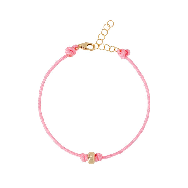 Pink cord bracelet