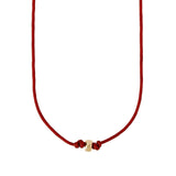 Brown rondelle bead choker