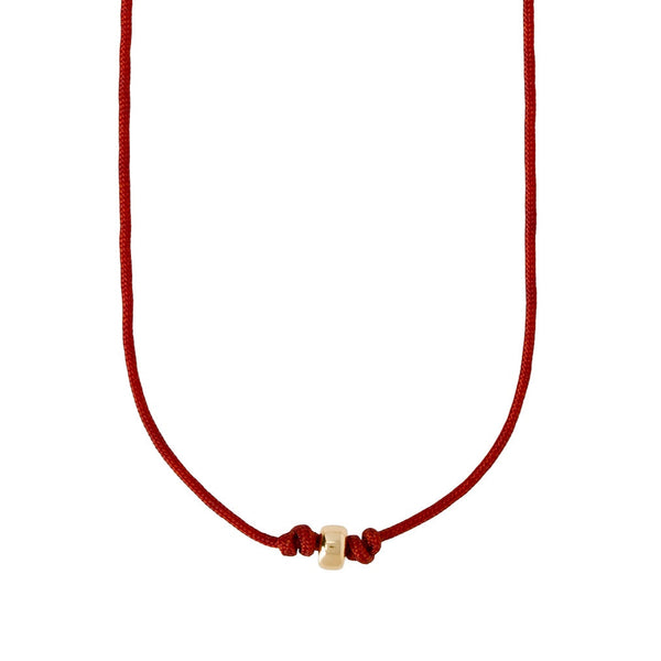 Brown rondelle bead choker
