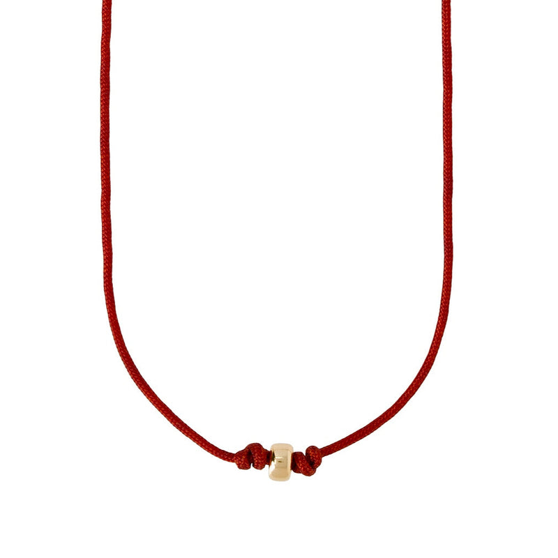 Brown rondelle bead choker