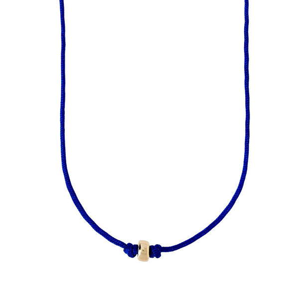 Navy rondelle Bead choker