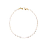 Button Pearl Bracelet by Becket & Quill, handmade in Los Angeles