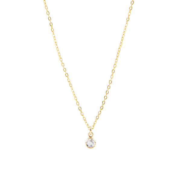 Petite Crystal Pendant Necklace