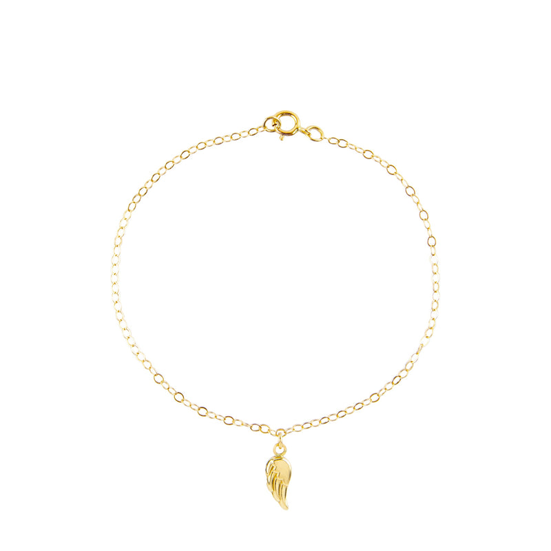Angel wing charm bracelet