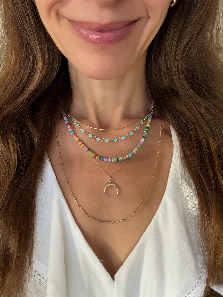 gold filled necklace choker gemstone necklace