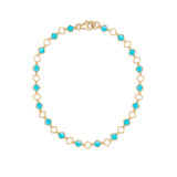 Clover chain bracelet-turquoise