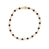 Clover chain bracelet-black