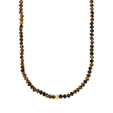 Tiger's Eye Beaded Necklace by Becket & Quill, handmade in Los Angeles