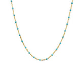 Enamel Drop Necklace- Turquoise
