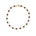 A gold filled chain bracelet featuring alternating black enamel clover shaped and small open clover  links, with a lobster clasp closure