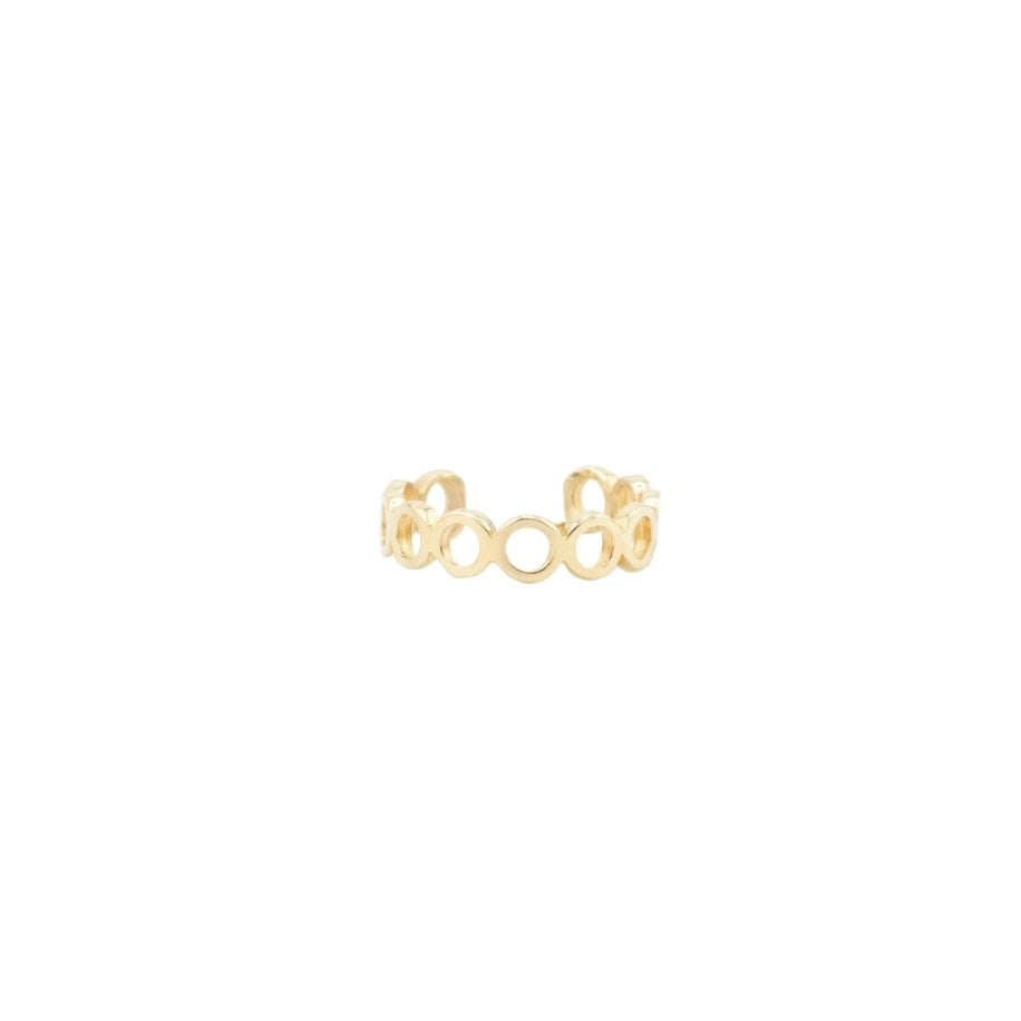 gold Circle Cuff Earring ear cuff by Becket & Quill, handmade in Los Angeles