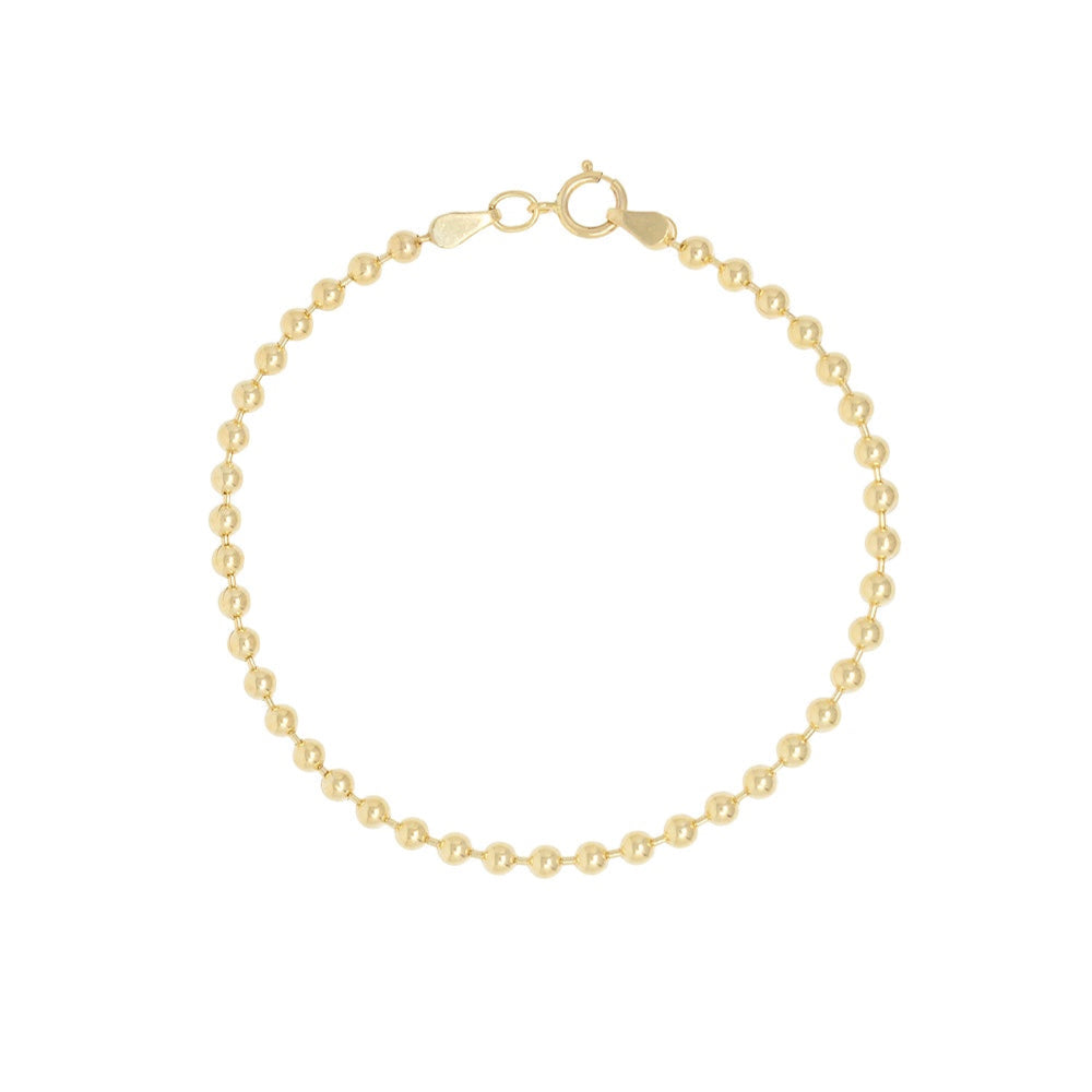 Ball Chain Bracelet gold filled by Becket & Quill, handmade in Los Angeles