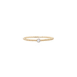 Petite Diamond Bead Band Ring by Becket & Quill, handmade in Los Angeles