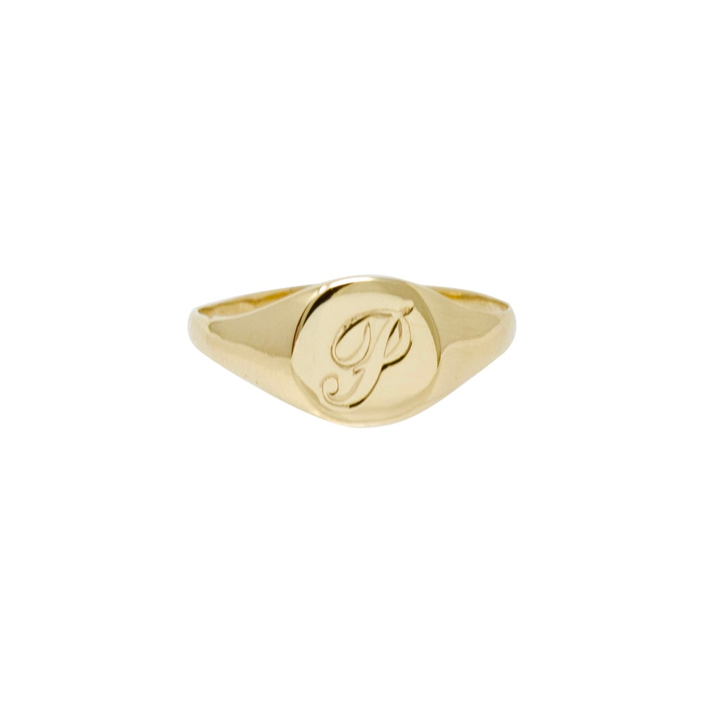 Signet Ring by Becket & Quill, handmade in Los Angeles - alternate angle