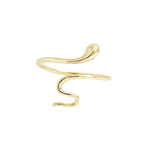 gold Snake Ring - Gold by Becket & Quill, handmade in Los Angeles