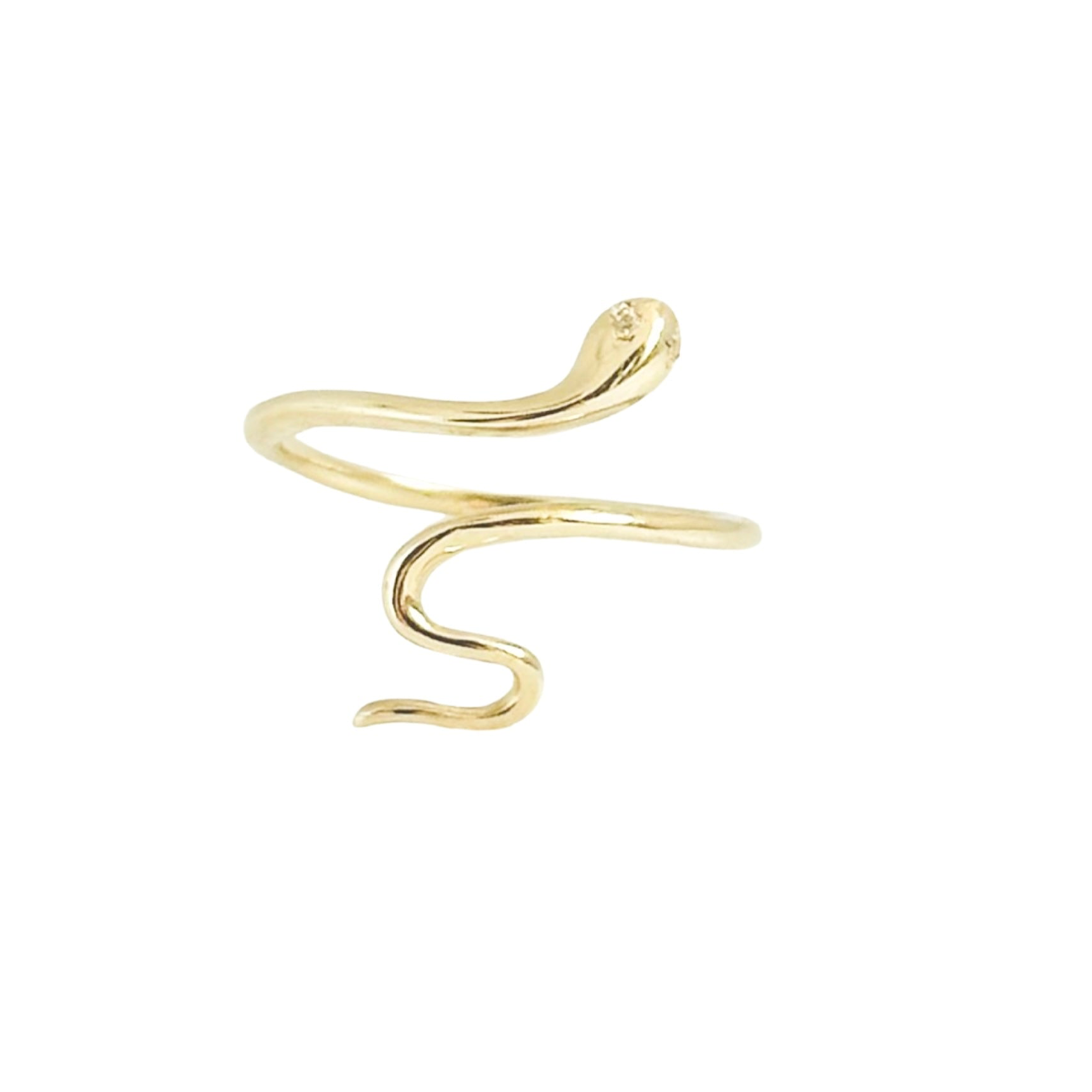 gold Snake Ring - Gold by Becket & Quill, handmade in Los Angeles