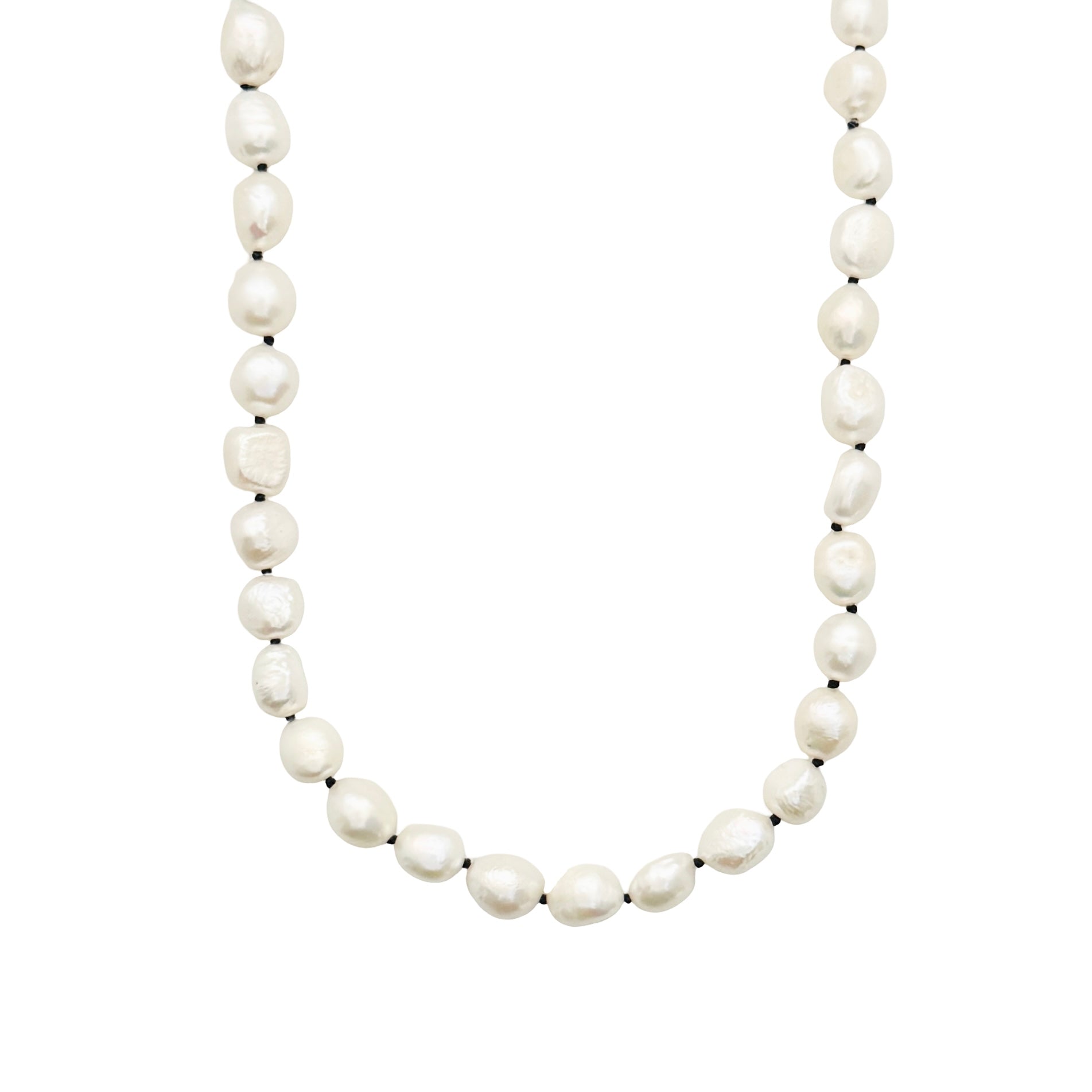 large Freshwater Pearl Necklace by Becket & Quill, handmade in Los Angeles