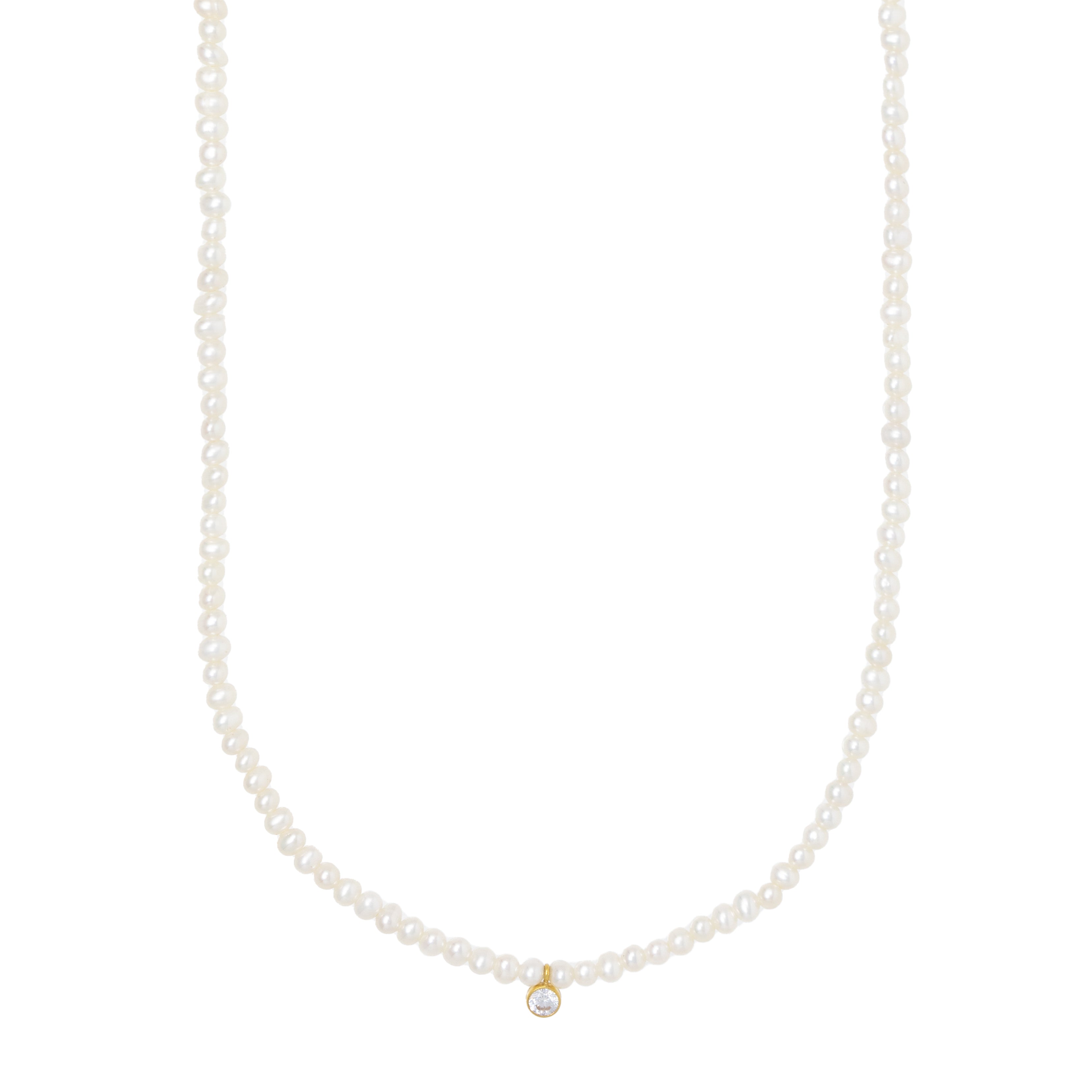 Pearl Beaded Necklace by Becket & Quill, handmade in Los Angeles