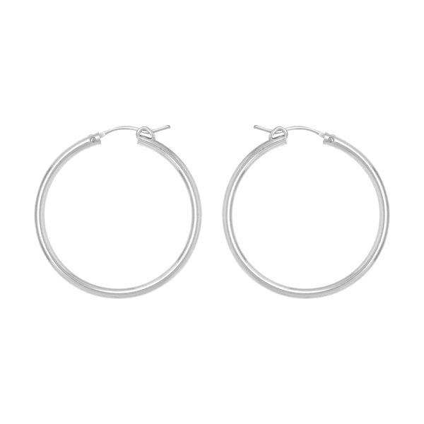 SIlver Hoops- large