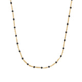 Enamel Drop Necklace-Black