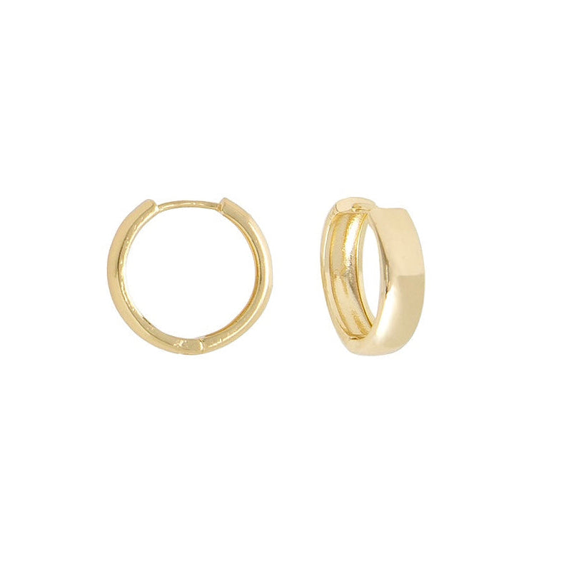 Midsize gold filled Hoops hoop earrings by Becket & Quill, handmade in Los Angeles