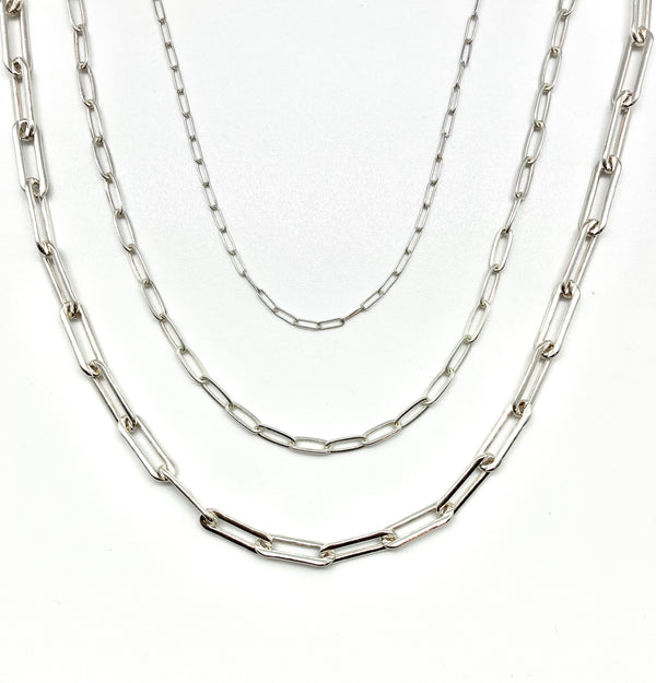 Chunky Link Necklace - Sterling Silver