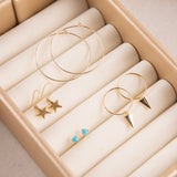 Turquoise Studs by Becket & Quill, handmade in Los Angeles - alternate angle