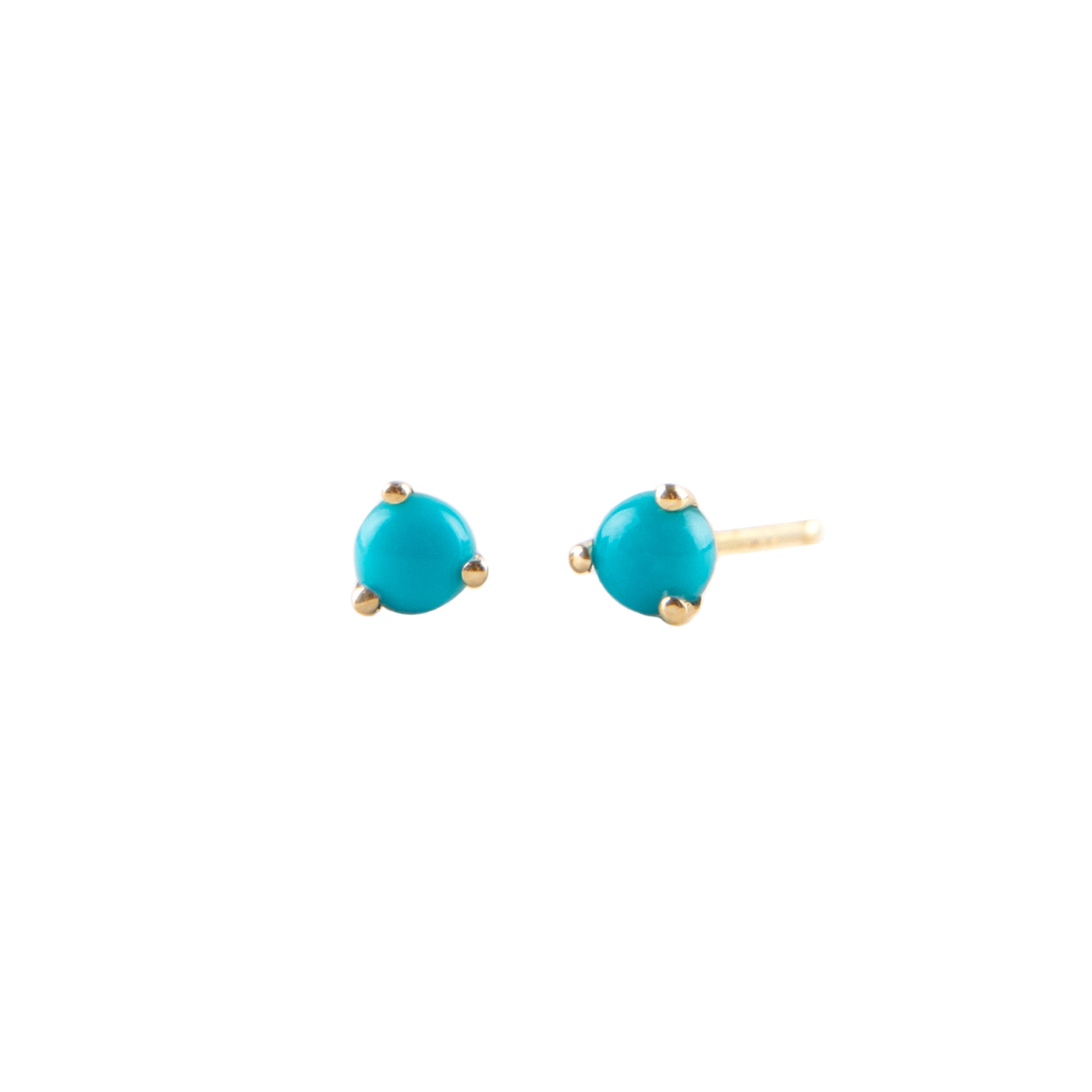 Turquoise Studs by Becket & Quill, handmade in Los Angeles