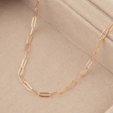 Mini Link Choker Necklace by Becket & Quill, handmade in Los Angeles - worn close-up