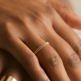 Bead Band Ring by Becket & Quill, handmade in Los Angeles - detail view