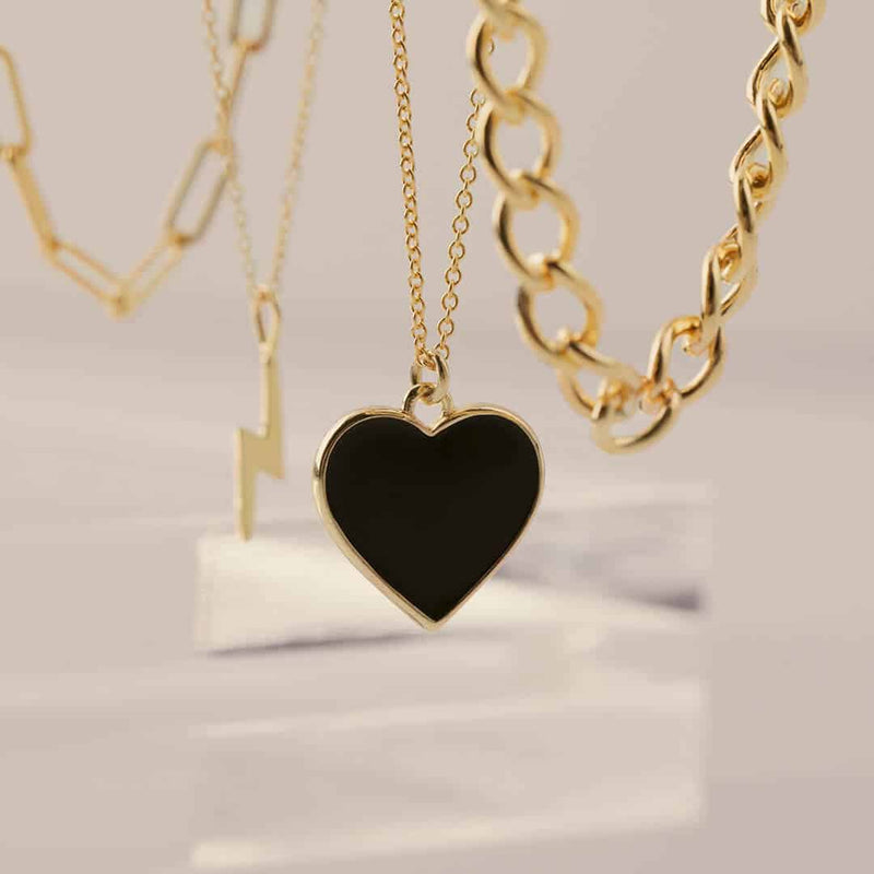 Enamel Heart Necklace – IsabelleGraceJewelry