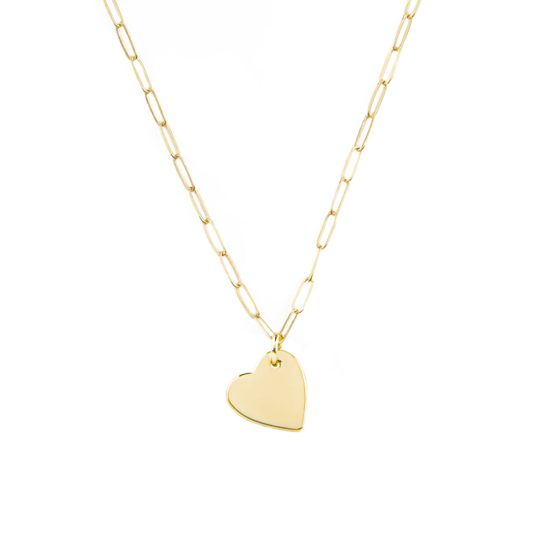Long Floating Heart  Necklace