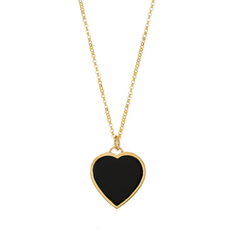 Onyx Heart Necklace