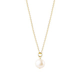 Small Pearl Pendant Necklace by Becket & Quill, handmade in Los Angeles