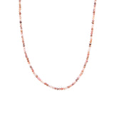 Tiny Pink Quartz Bead Necklace