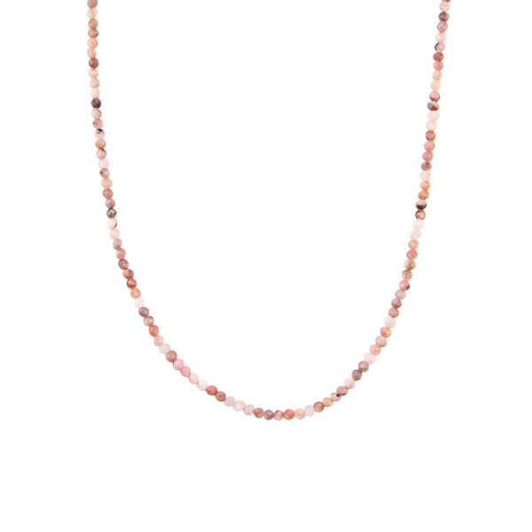 Tiny Pink Quartz Bead Necklace